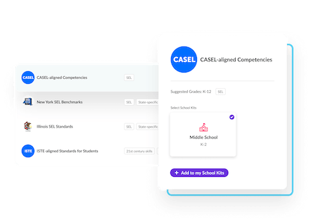 Classcraft CASEL logo and school icon