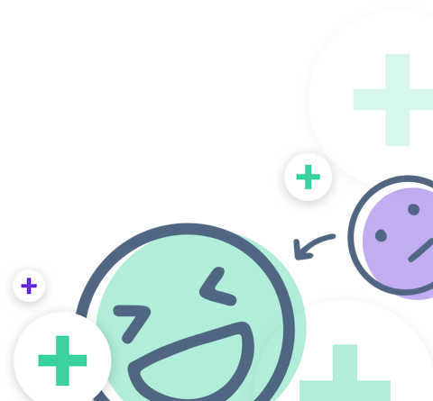 Cartoon circular smiling faces