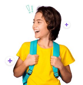 Smiling student with backpack