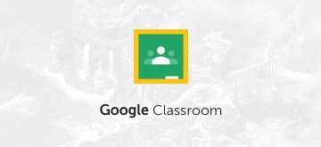 Logotipo de Google Classroom en un fondo de misión de Classcraft
